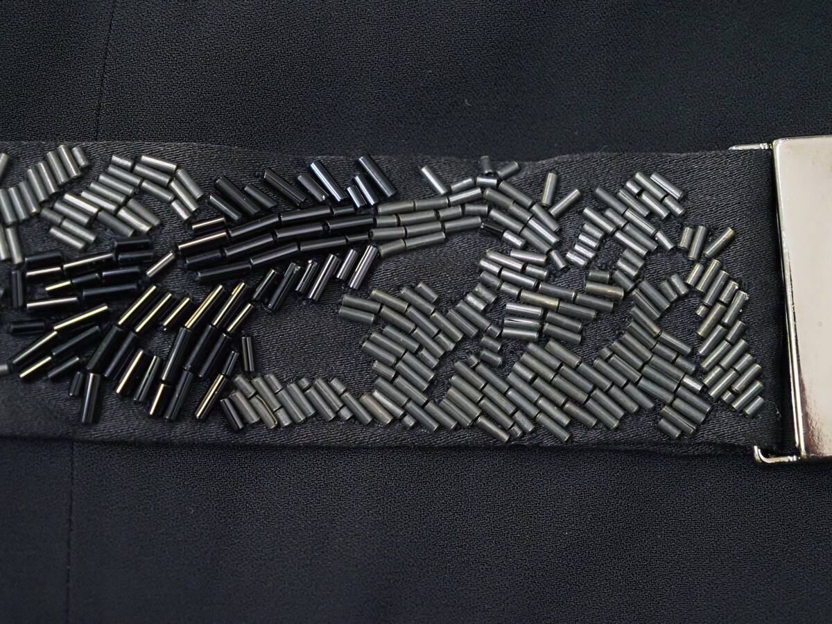 美品 VIKTOR&ROLF ヴィクター&ロルフ 10AWベルト付きフレンチスリーブワンピース38黒 Italy製 V&R_画像9