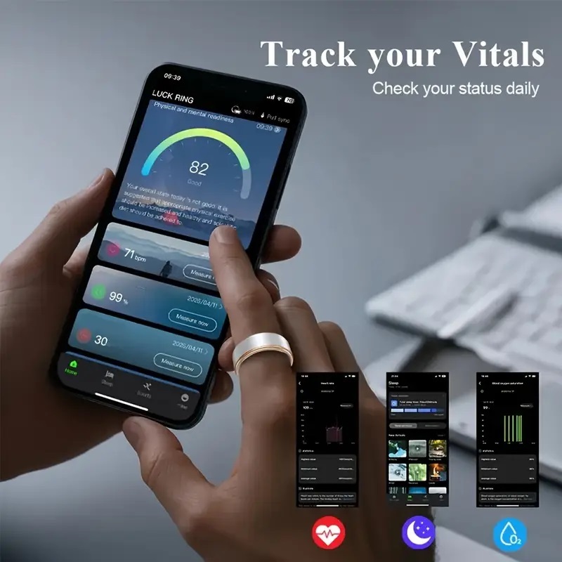 OuraRing等ブランドと同じ両方使ったことあるのでスマートリング充電セット付歩数計カロリー測定睡眠追跡運動サブスクリプション不要人気_画像6