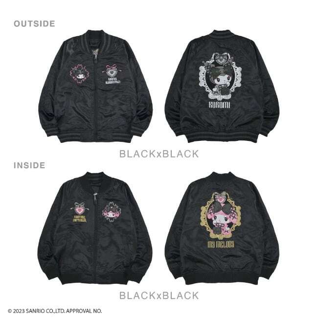 クロミ マイメロディ リバーシブルスカジャン　ブラック　Mサイズ 総刺繍　サンリオ　新品　ゴシック　ロリータ 送料無料_画像10