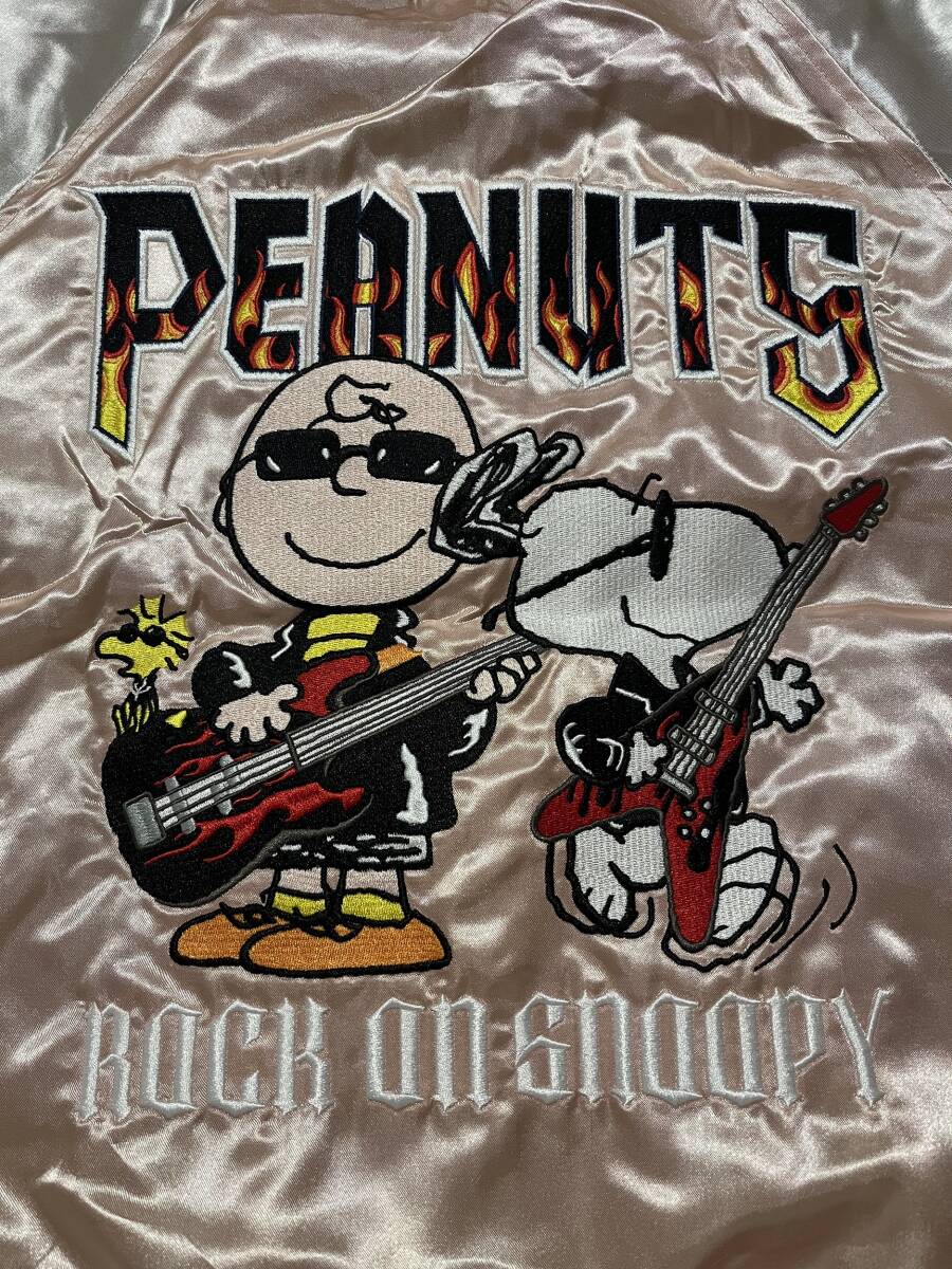 スヌーピー刺繍スカジャン　Lサイズ　ピンク　　SNOOPY PEANUTS ロック柄　新品　送料無料_画像7