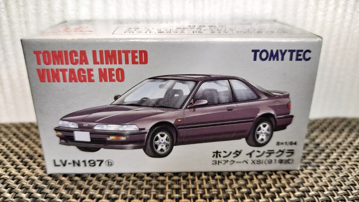 未開封 トミカリミテッドヴィンテージ ネオ 1/64 LV-N197b ホンダ インテグラ 3ドアクーペ Xsi 黒 91年式_画像1