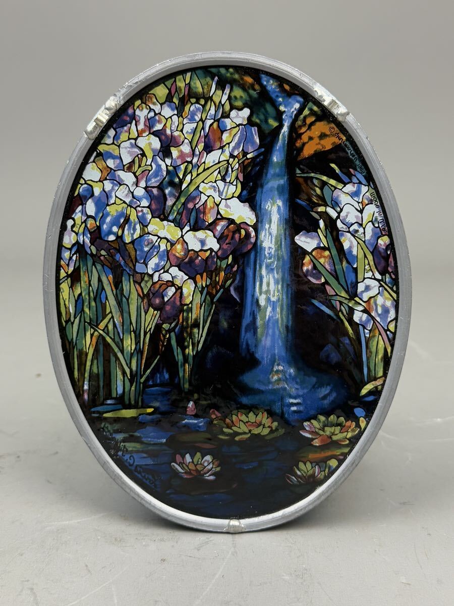 GLASSMASTERS 1989 ルイス・C・ティファニー 『滝』 ステンドグラス Tiffany USA ガラス絵 美術品 Louis Comfort Tiffany_画像8