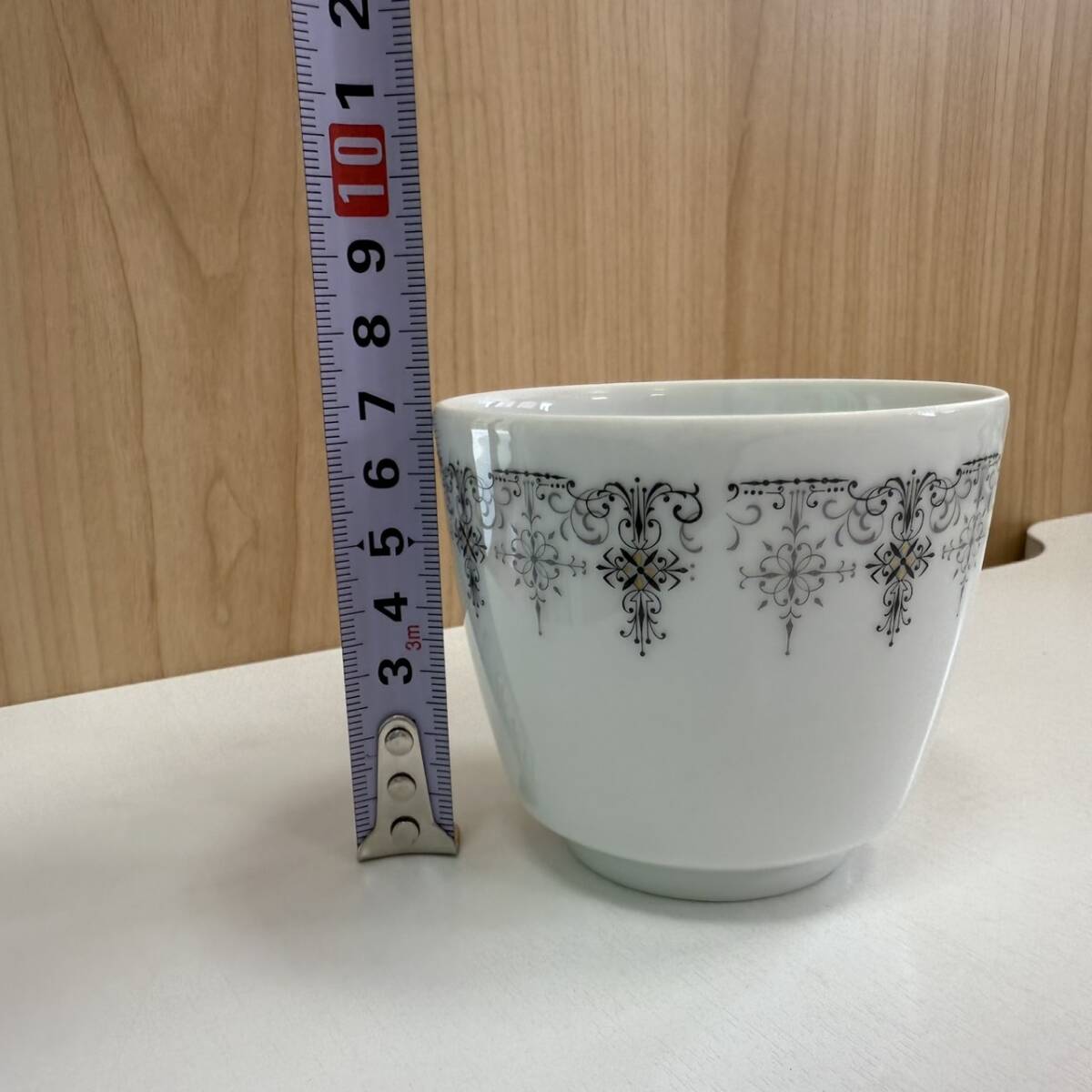 【9556-15】Noritake ノリタケ 茶碗蒸し椀 シルバーゲートシリーズ 唐草模様 5客セット_画像8