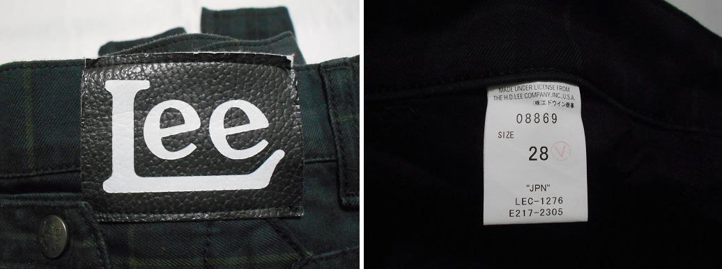 LEE BRAVE リーライダース 08869　ブッシュ カーゴ ジーンズパンツ　チェック　ストレッチ　W28_画像4