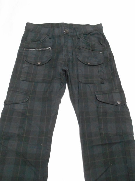 LEE BRAVE リーライダース 08869　ブッシュ カーゴ ジーンズパンツ　チェック　ストレッチ　W28_画像2