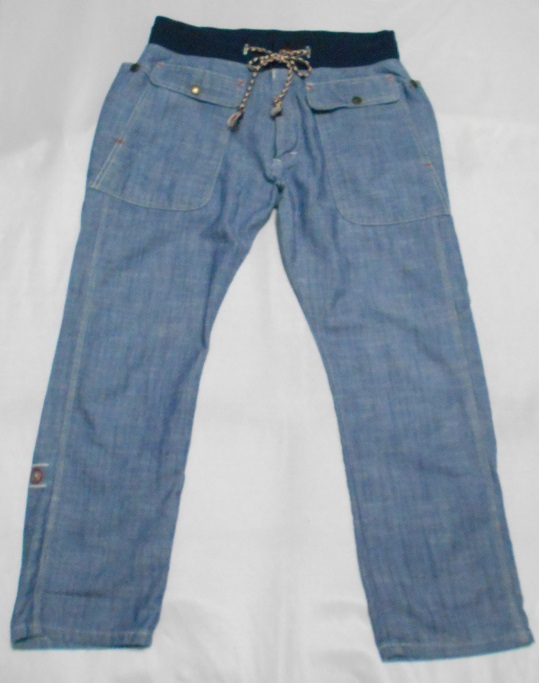 LEE リー 50500　シャンブレー イージーパンツ　腰リブ　2WAY　ロールアップ　W32_画像1