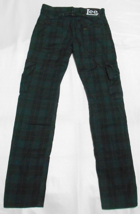 LEE BRAVE リーライダース 08869　ブッシュ カーゴ ジーンズパンツ　チェック　ストレッチ　W28_画像3