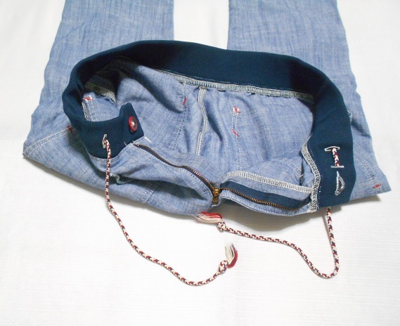 LEE リー 50500　シャンブレー イージーパンツ　腰リブ　2WAY　ロールアップ　W32_画像4