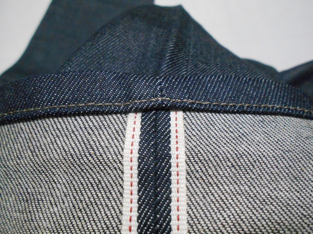 ユニクロ スリム デニムジーンズ 赤耳 ストレッチ 細身 カイハラデニム W32_画像6