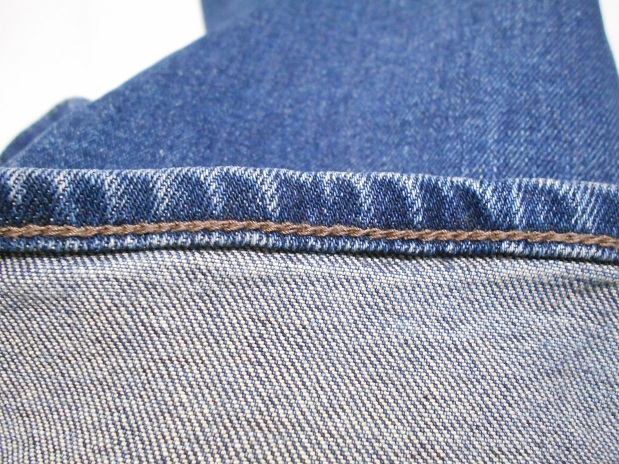 ユニクロ スリムストレート デニムジーンズ ストレッチ カイハラデニム W34_画像6