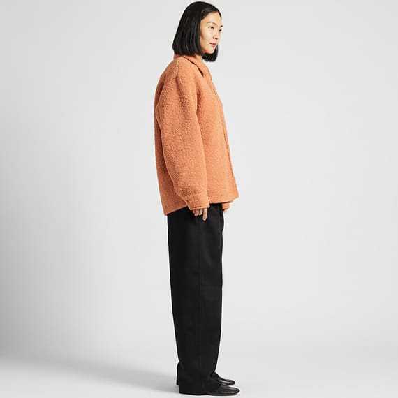 【新品・L・ナチュラル】ユニクロ×ルメール■Uniqlo U　ユニクロユー ボアフリースショートコート オフホワイト ミリタリー モコモコ_画像2