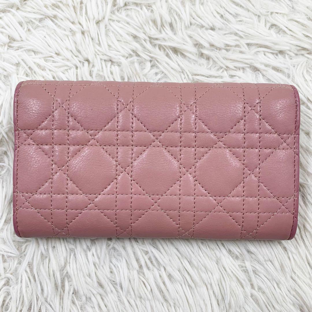 【✨美品✨】 ディオール 長財布 カロ フラップウォレット ピンク 美品】 ディオール 長財布 カロ フラップウォレット ピンク