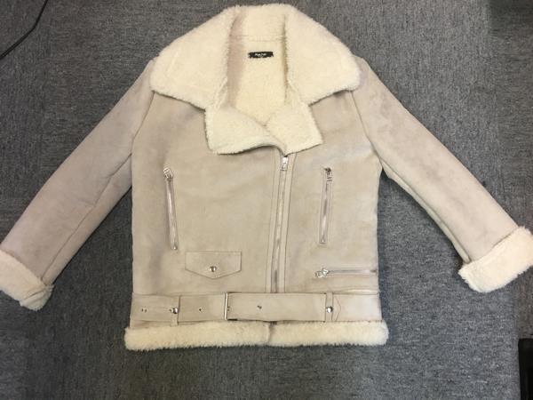 スエード調ライダースジャケット サイズフリー_画像1