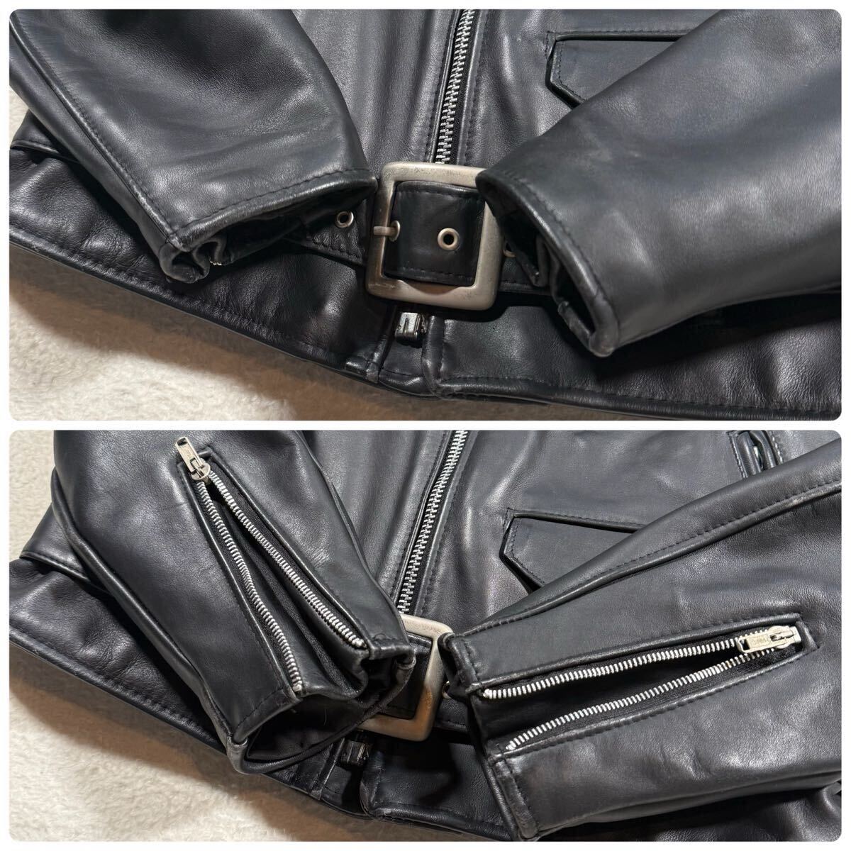 прекрасный товар мужской XL соответствует размер 40/#Schott Schott двойной байкерская куртка 618 телячья кожа kau кожа подкладка стеганое полотно USA производства America производства