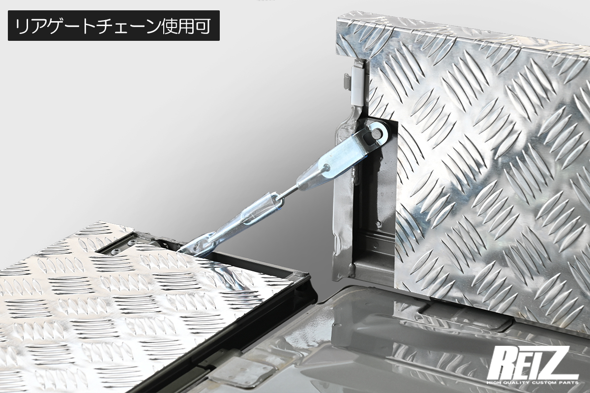 DA16T スーパーキャリイ 専用 アオリガード インナー一体型 *標準トラック装着不可 ブラック アルミ縞板 DA16系 ガード プロテクター_画像6