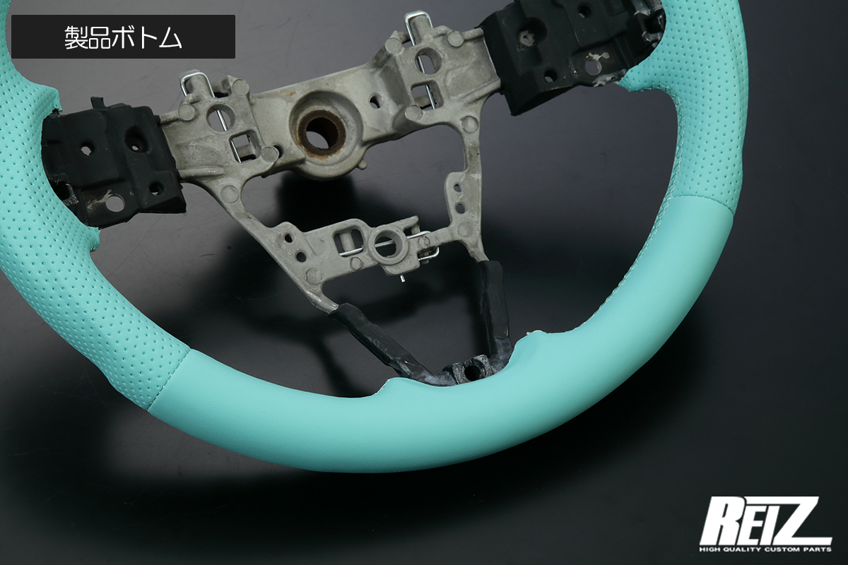 S500P S510P ハイゼットトラック 後期 コンビステアリング オールレザー ターコイズブルー 純正交換 ダイハツ S500系_画像4