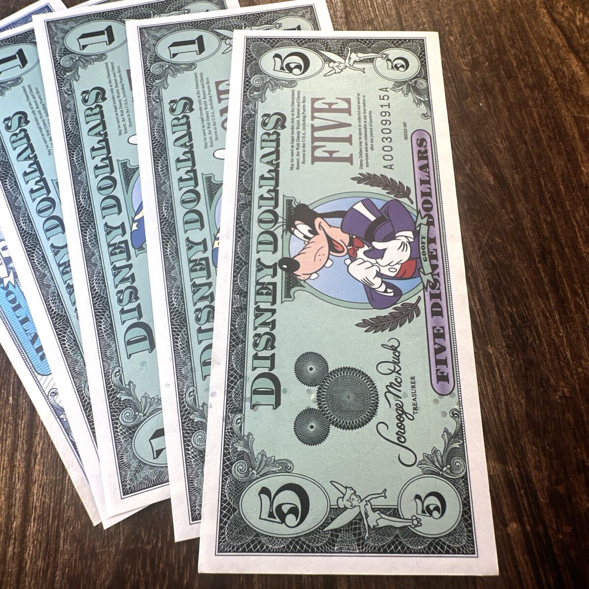 ディズニーダラー 1ドル　5ドル　10ドルにキズあり　おまとめ_画像4