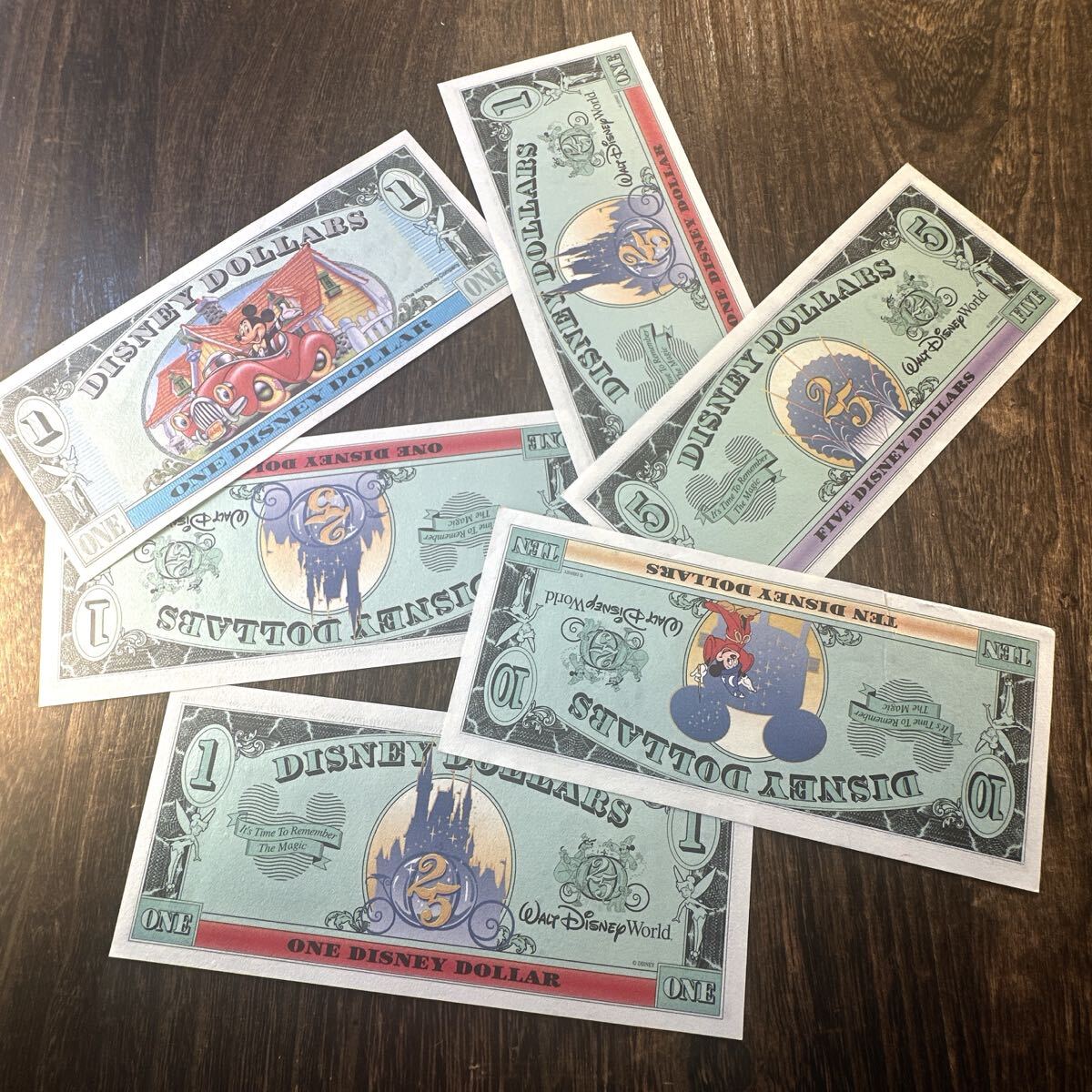 ディズニーダラー 1ドル　5ドル　10ドルにキズあり　おまとめ_画像6