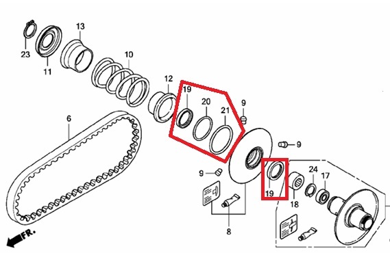 送料込み　④ホンダ純正　新品　ジャイロキャノピー　クラッチ　トルクカム　オイルシール　TA03　TD02　ジャイロX　_画像2