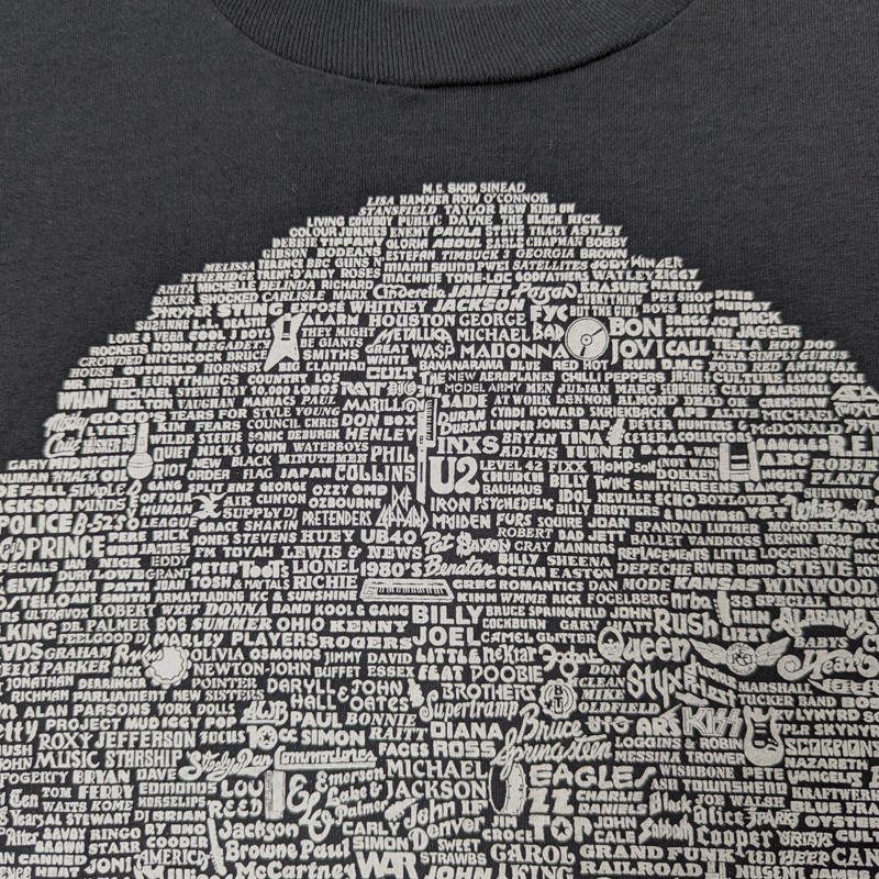 ロック ツリー【FAMILY TREE OF ROCK & ROLL】90s Tシャツ L ビンテージ ビートルズ ストーンズ エルビス WHO ロックンロール 50s60s70s80s_画像4