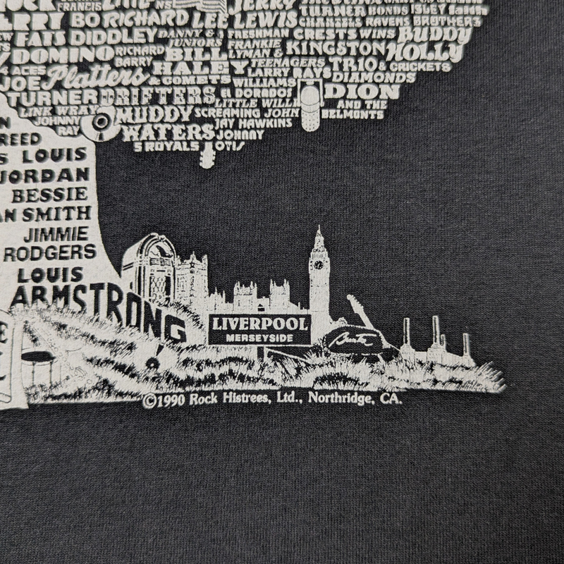ロック ツリー【FAMILY TREE OF ROCK & ROLL】90s Tシャツ L ビンテージ ビートルズ ストーンズ エルビス WHO ロックンロール 50s60s70s80s_画像7