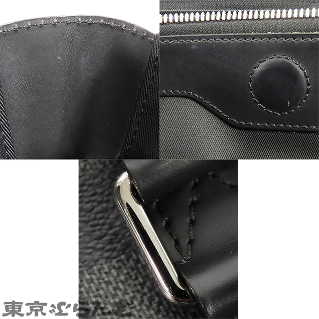 101820719 ルイヴィトン LOUIS VUITTON アントン N40000 ブラックxグレー ダミエグラフィット 2WAY トートバッグ ショルダーバッグ メンズ_画像8