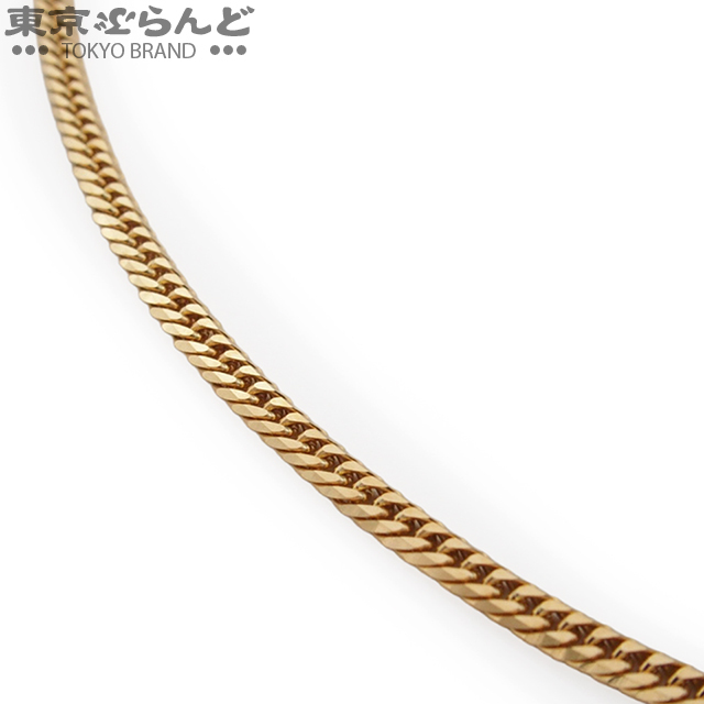 241100090214 喜平ネックレス イエローゴールド K18YG 6面 ダブル 50cm 幅2.5ｍｍ 10.2g 造幣局検定刻印_画像1