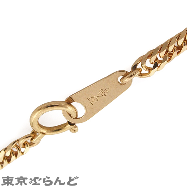 241100090214 喜平ネックレス イエローゴールド K18YG 6面 ダブル 50cm 幅2.5ｍｍ 10.2g 造幣局検定刻印_画像4