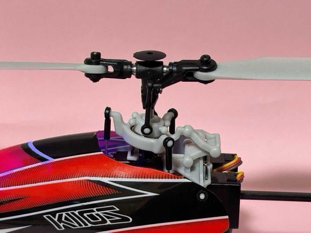 【試してみてください!】K110S スワッシュプレート ホワイト 安定性アップ改造 ラジコンヘリ XK (B10241) _画像6