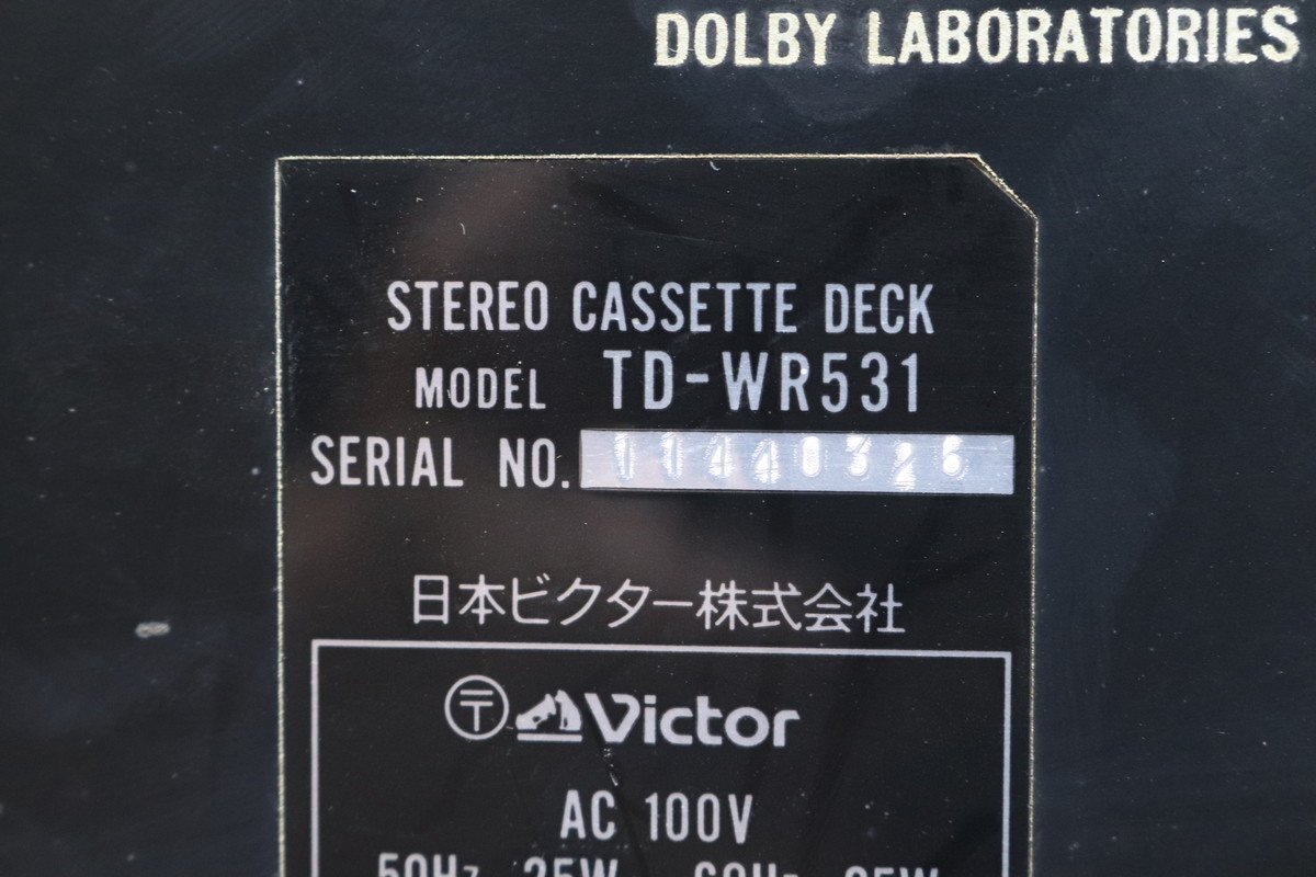 【C】Victor TD-WR531 カセットデッキ ビクター 3135170