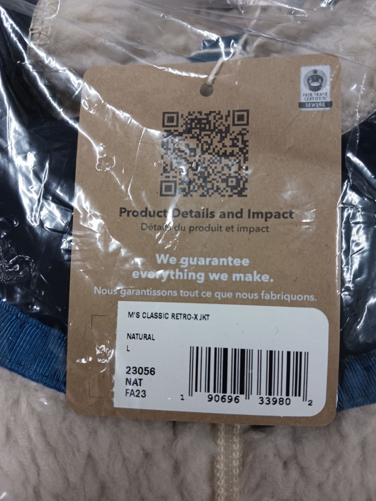 patagonia パタゴニア メンズ フリース ジャケット Classic Retro-X Jacket NATURAL 新品未使用_画像4