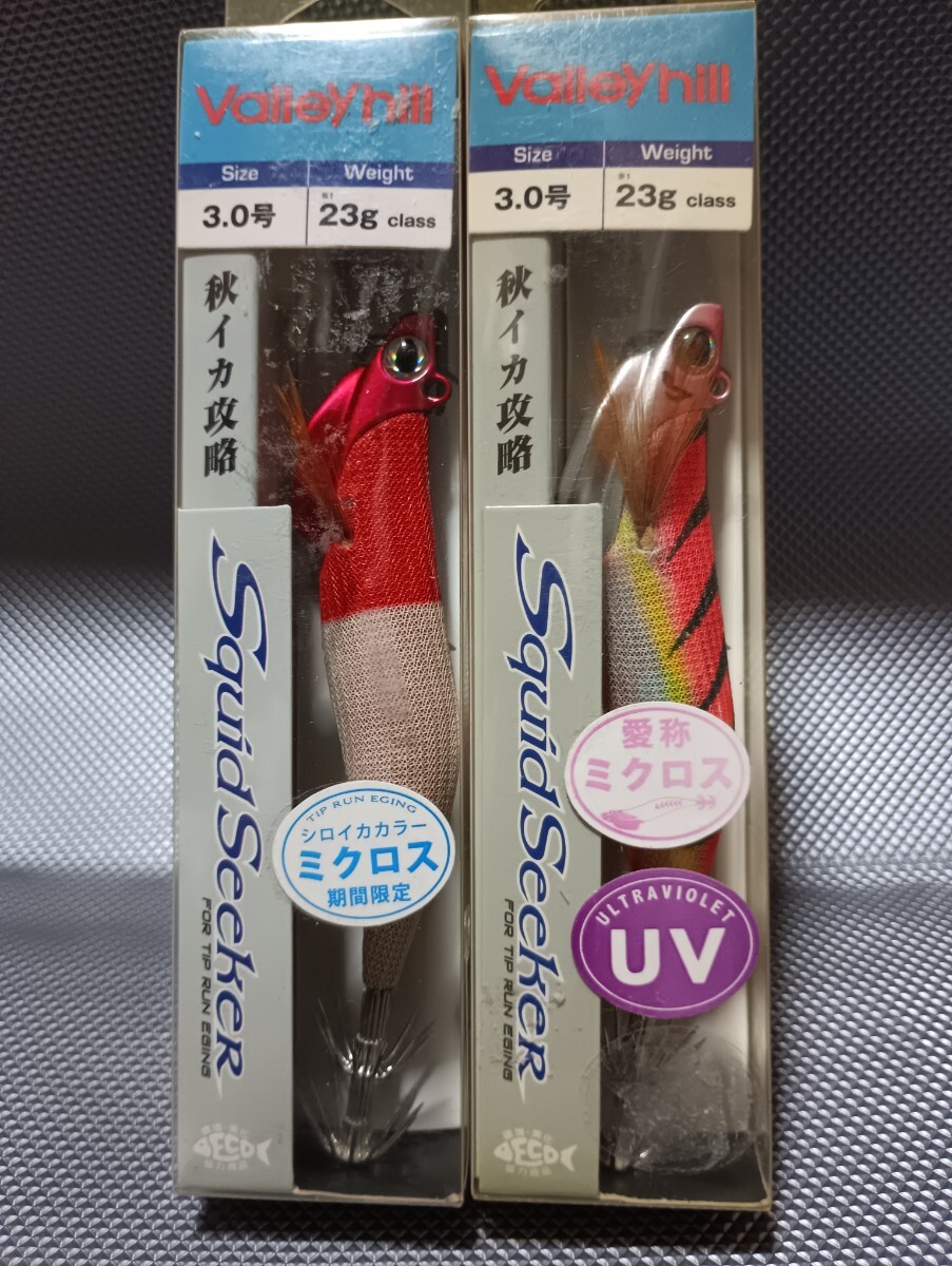 バレーヒル スクイッドシーカー23ミクロス レギュラーラトリン23ｇ 3号 ＃12 ピンク/杉/虹 エギ　2本セット_画像1