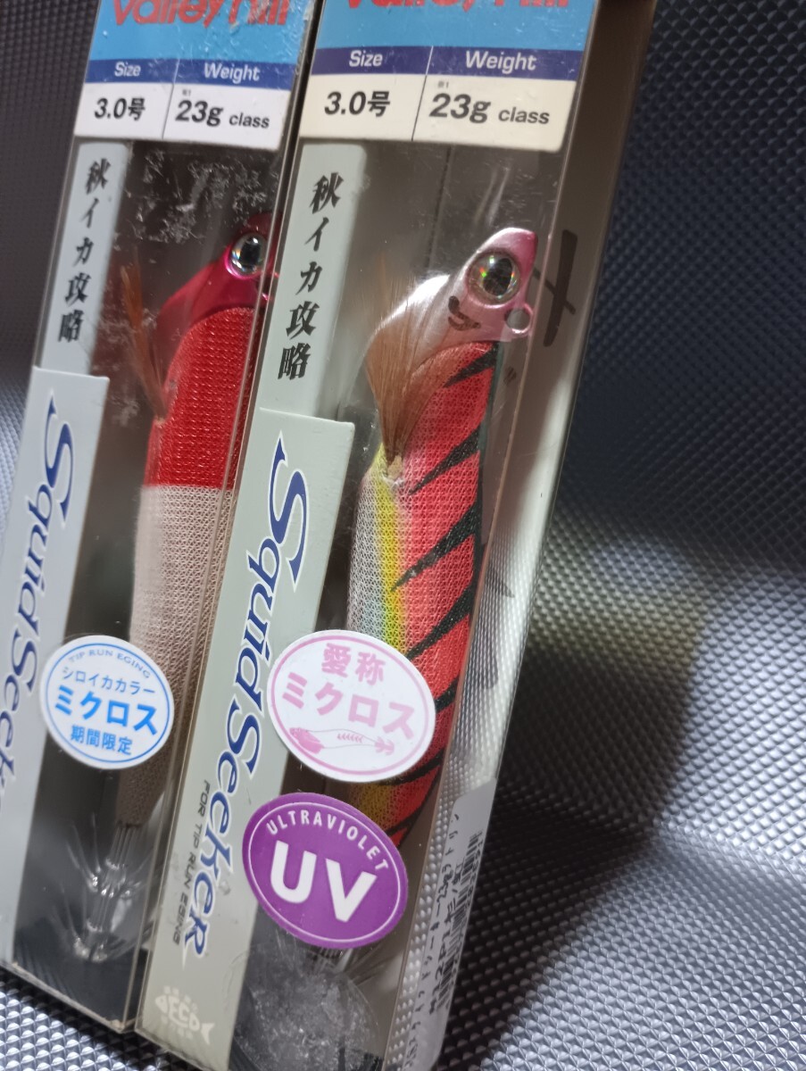 バレーヒル スクイッドシーカー23ミクロス レギュラーラトリン23ｇ 3号 ＃12 ピンク/杉/虹 エギ　2本セット_画像2