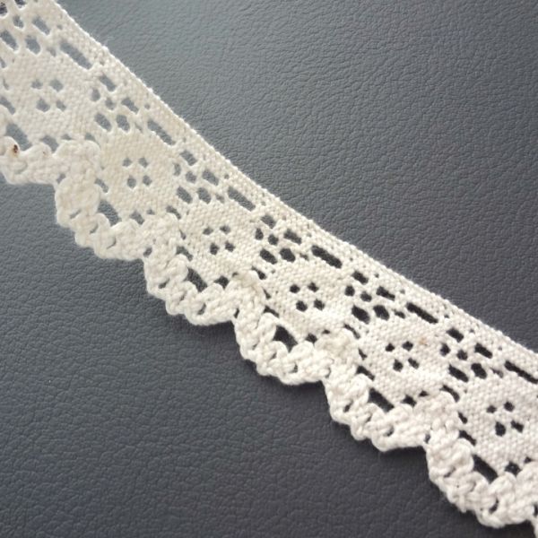 ６ｍ　綿トーションレース　29ミリ幅　生成り　コットン　*153_画像2