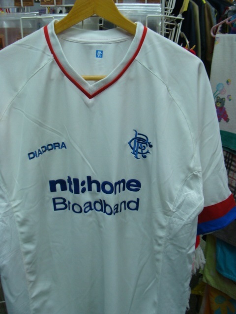 【使用感強め】グラスゴー・レンジャーズFC 02-03 アウェイ ユニフォーム (XL) DIADORA製　_画像1
