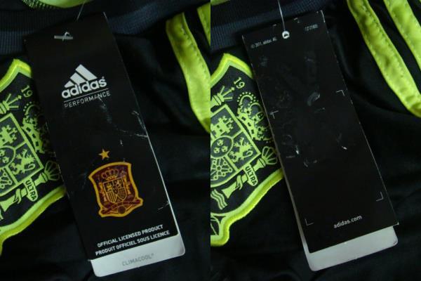 【未使用品・難あり】サッカー スペイン代表 2014 アウェイ シャビ ユニフォーム (表記sizeО) adidas製　　_画像10