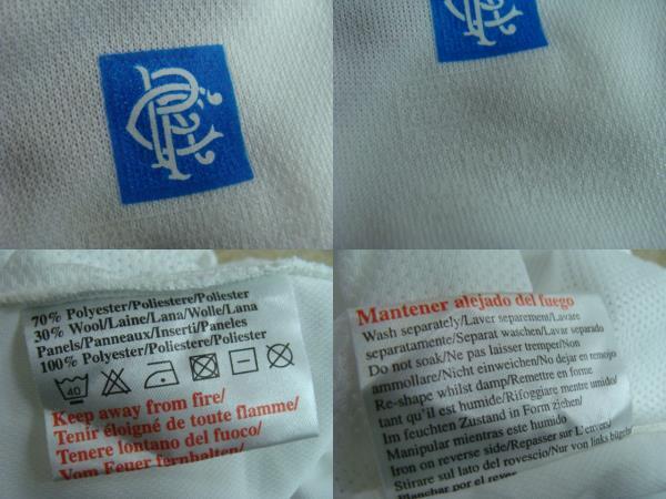 【使用感強め】グラスゴー・レンジャーズFC 02-03 アウェイ ユニフォーム (XL) DIADORA製　_画像10