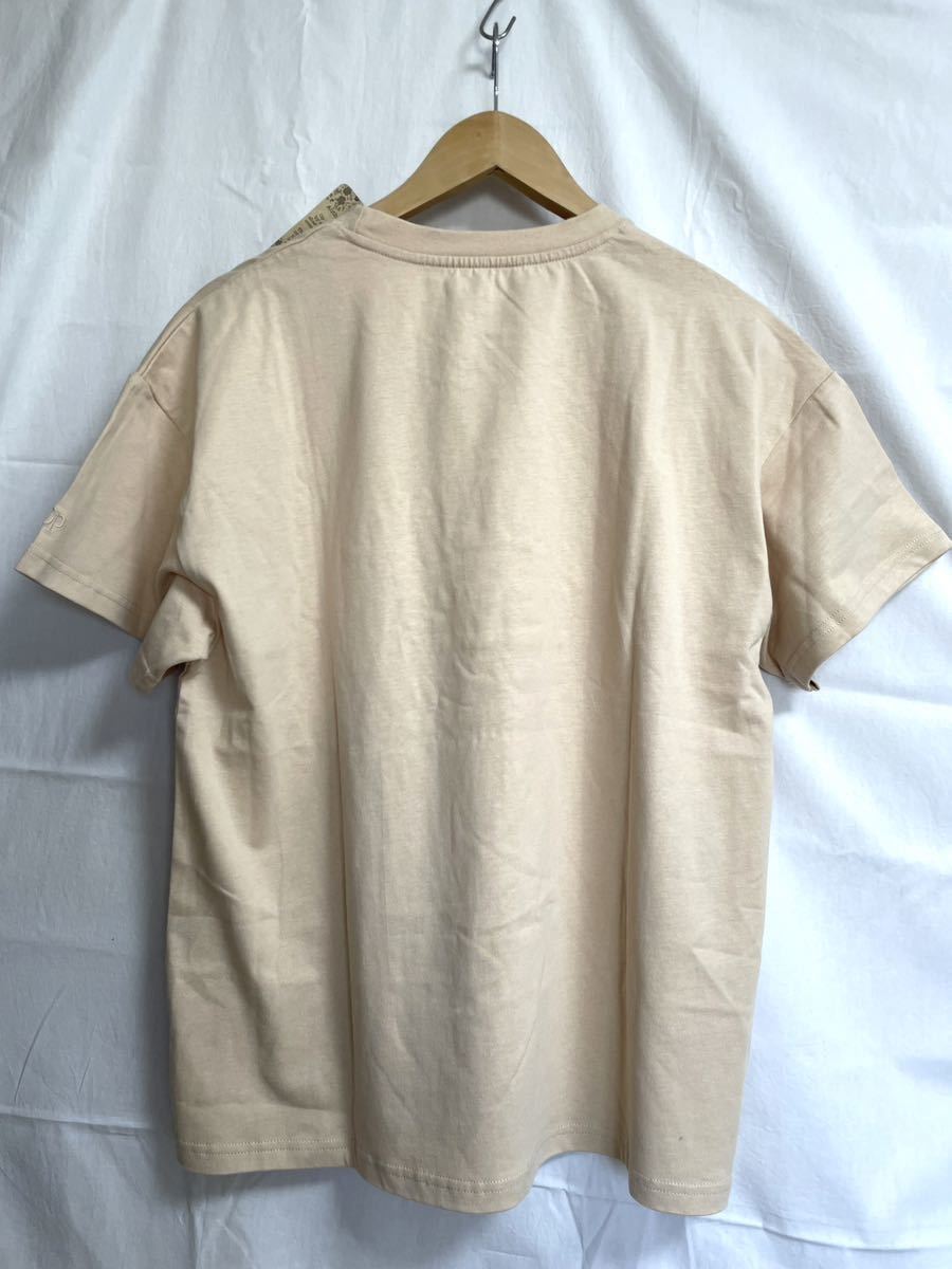 未使用■OP OCCANPACIFIC オーシャンパシフィック レディース 半袖シャツ XL ベージュ CALIF 大きいサイズ_画像3