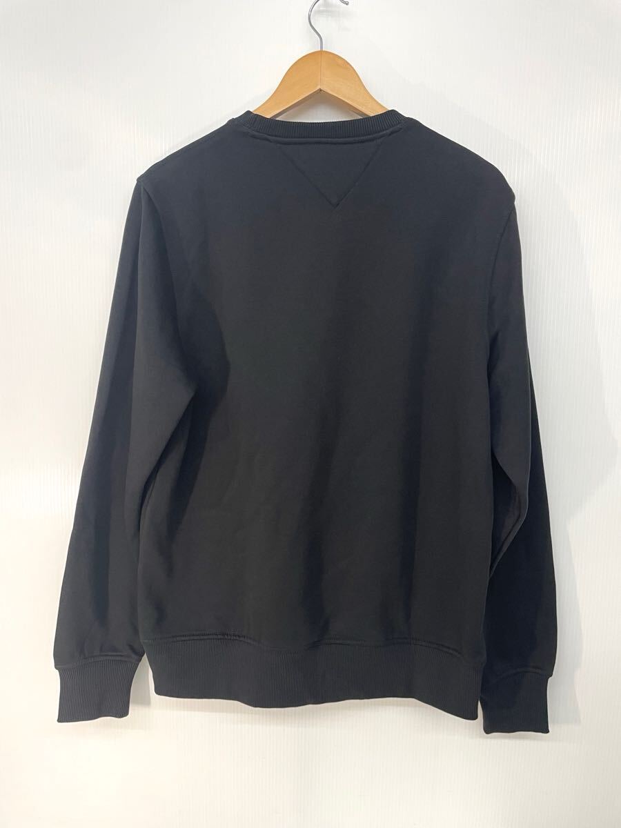 TOMMY トミーヒルフィガー メンズ 裏起毛 ロゴ トレーナー M ブラック_画像3