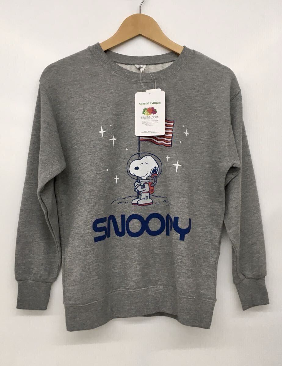 新品■ FRUIT OFTHE LOOM フルーツ オブザ ルーム トレーナー S スヌーピーコラボ ロゴ _画像2