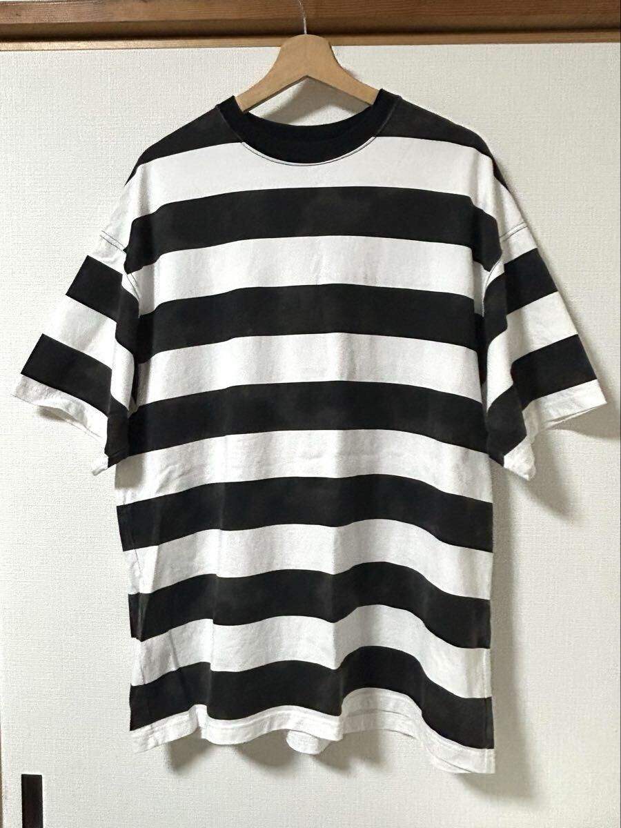 MINEDENIM マインデニム Hazy Bold Border T-シャツ_画像4