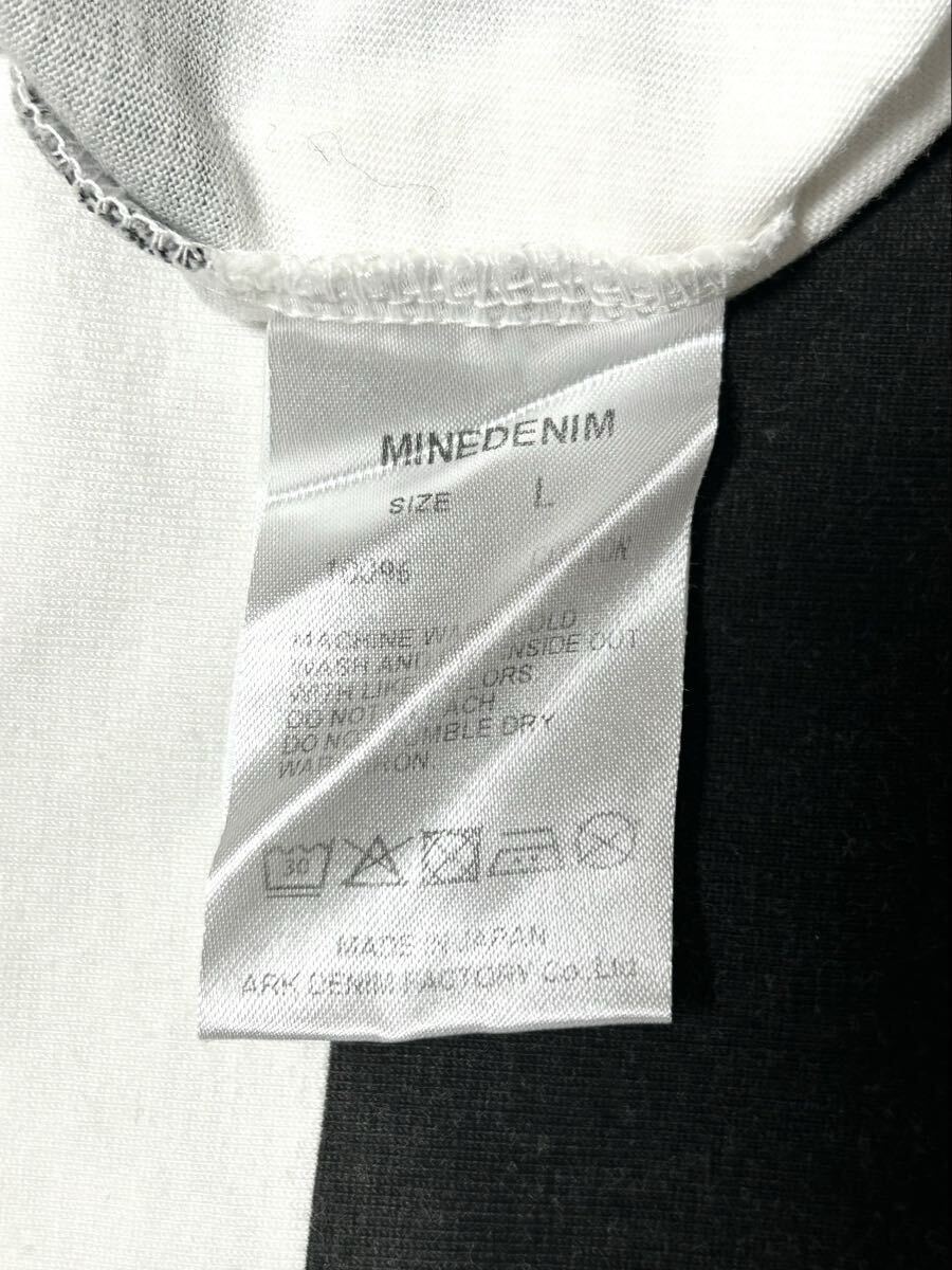 MINEDENIM マインデニム Hazy Bold Border T-シャツ_画像9