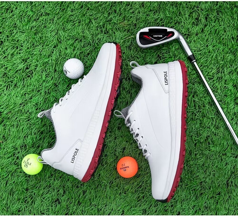 GRF-520白/40 絶賛39-47選 弾力性防滑 耐磨 通気ゴルフシューズ 4E運動靴 スパイクレス メンズ スポーツシューズ 強いグリップ フィット感_画像6