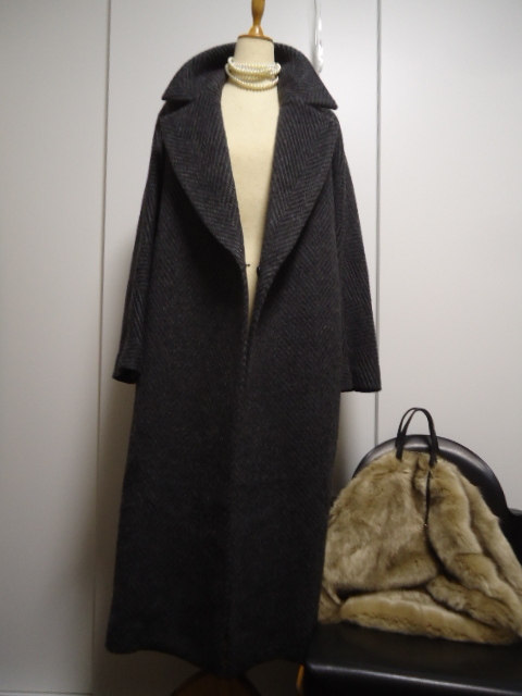 モガ　ヘリンボーン生地　コート　試着のみ_画像1