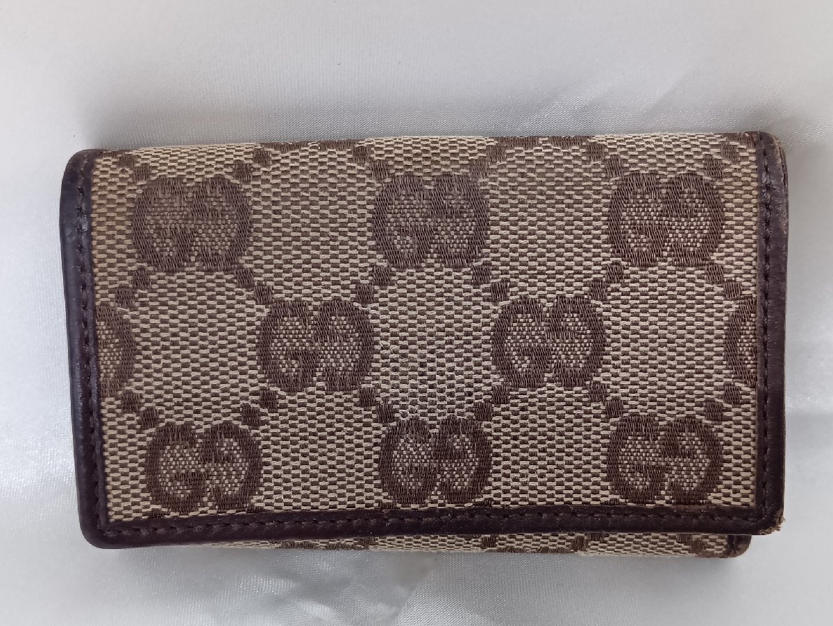 GUCCI グッチ GG キャンバス 6連 キーケース キーホルダー　難あり_画像1