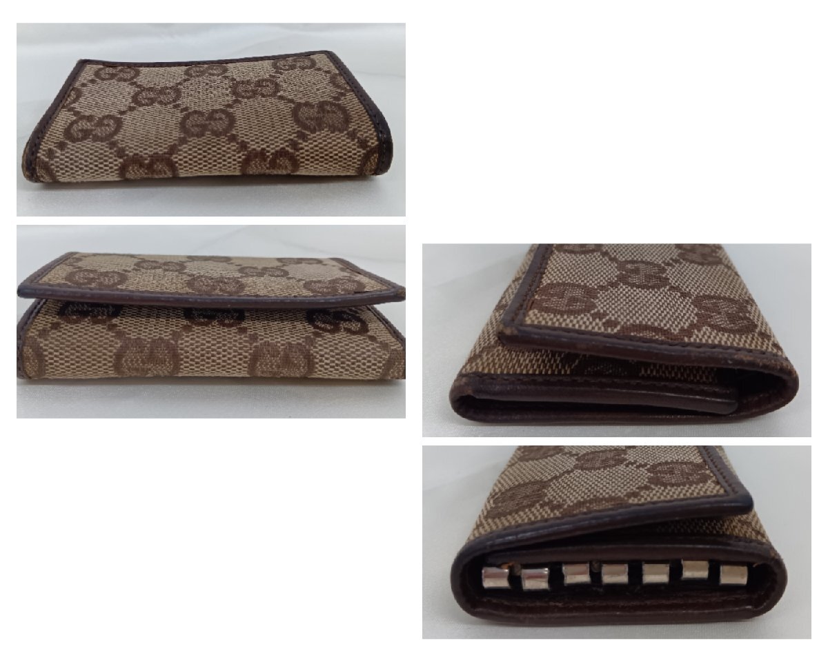 GUCCI グッチ GG キャンバス 6連 キーケース キーホルダー　難あり_画像10