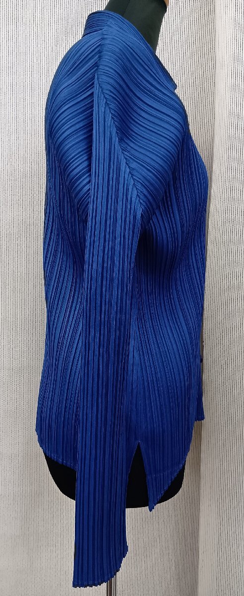 PLEATS PLEASE プリーツプリーズ イッセイミヤケ ブラウス 3 ブルー_画像3