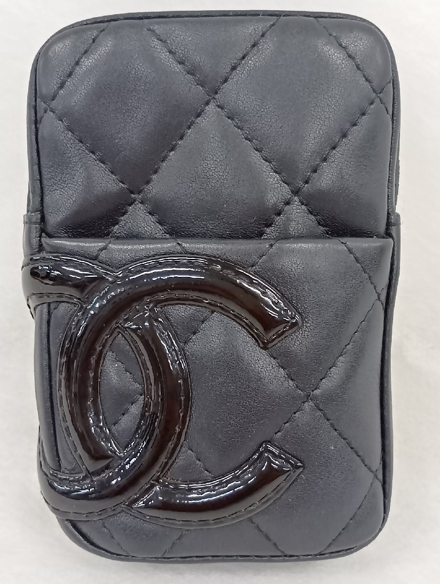 【送料無料】難あり CHANEL シャネル カンボンライン シガレット ケース タバコケース ポーチ マルチポーチ 小物入れ_画像1