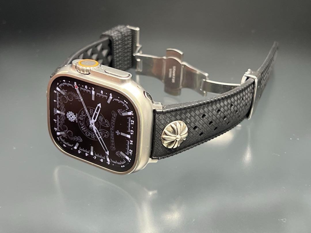 アップルウォッチ ラバー ベルト Dバックル付49mm 46mm 45mm 44mm 41mm 40mm38mm 42mm ウルトラ_画像2