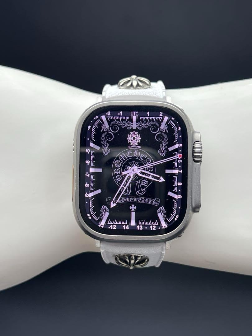 ホワイト クロス ラバー ベルト バンド Dバックル付 Dバックル付 49mm 46mm 45mm 44mm 41mm 40mm38mm 42mm ウルトラ_画像3